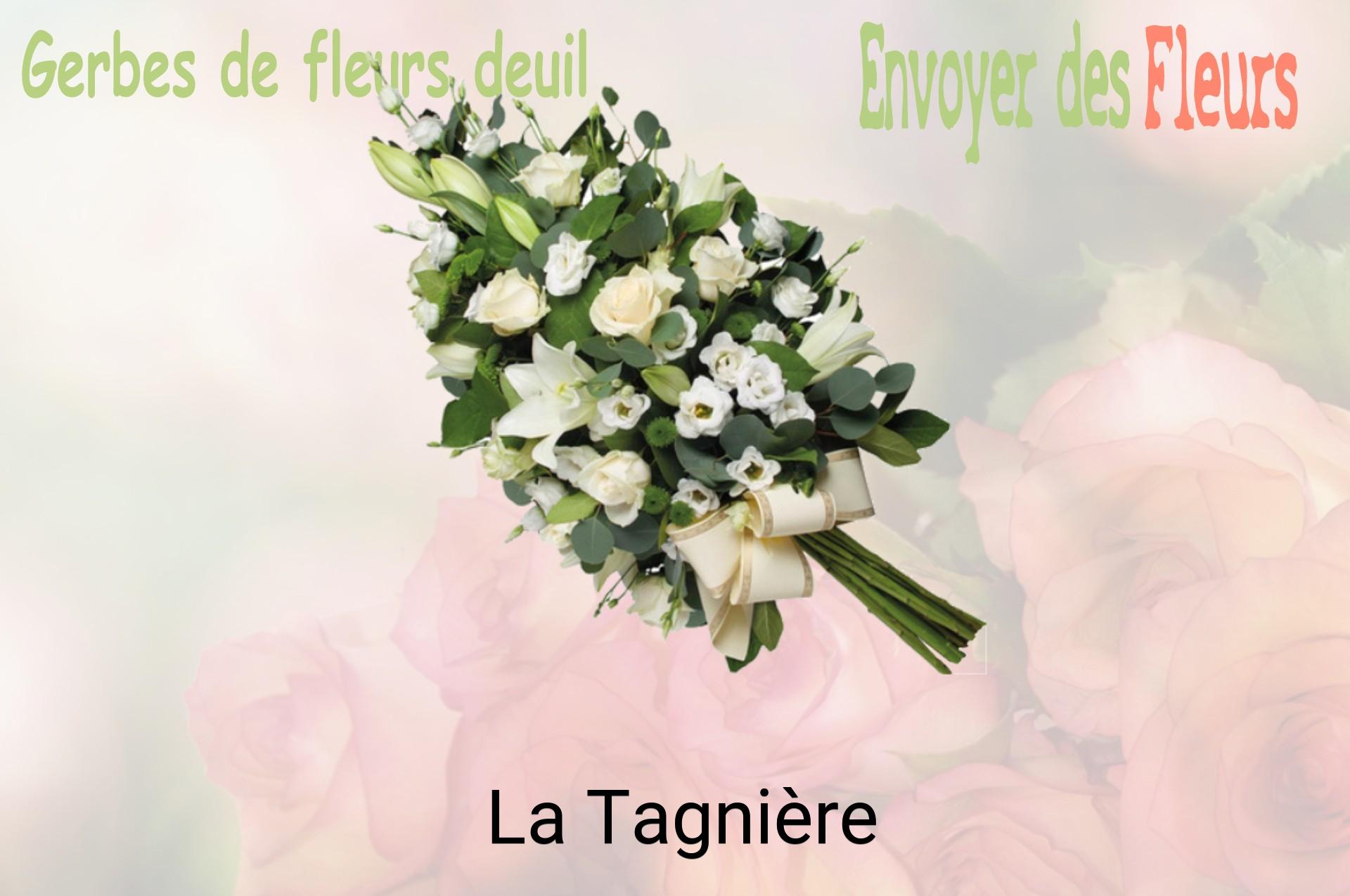Gerbe de fleurs de deuil livrée à La Tagnière